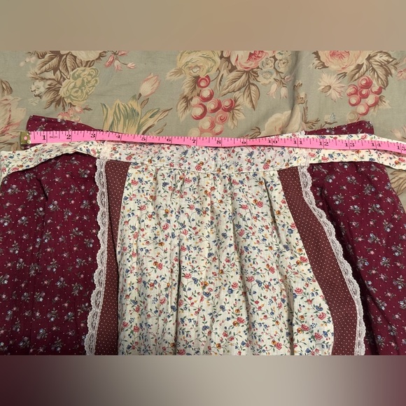 Vintage Calico Dirndl Apron Gunne Sax Floral Midi Skirt 13 Jessica’s Gunnies - Picture 9 of 10